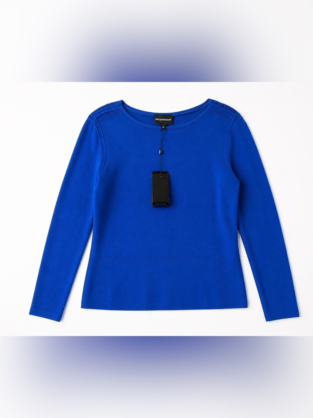 Emporio Armani Blue Knit Sweater Women’s 48 (M) NWT MSRP $375